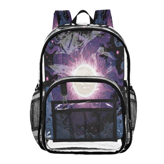PVC Transparent Backpack Stylish & Durable Clear Backpack Perfect for School, Travel and Outings Solar Vortex