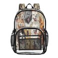 thumbnail image 1 of PVC Transparent Backpacks Clear Backpack for Travel and Outings A Large Group Of Dogs, 1 of 7