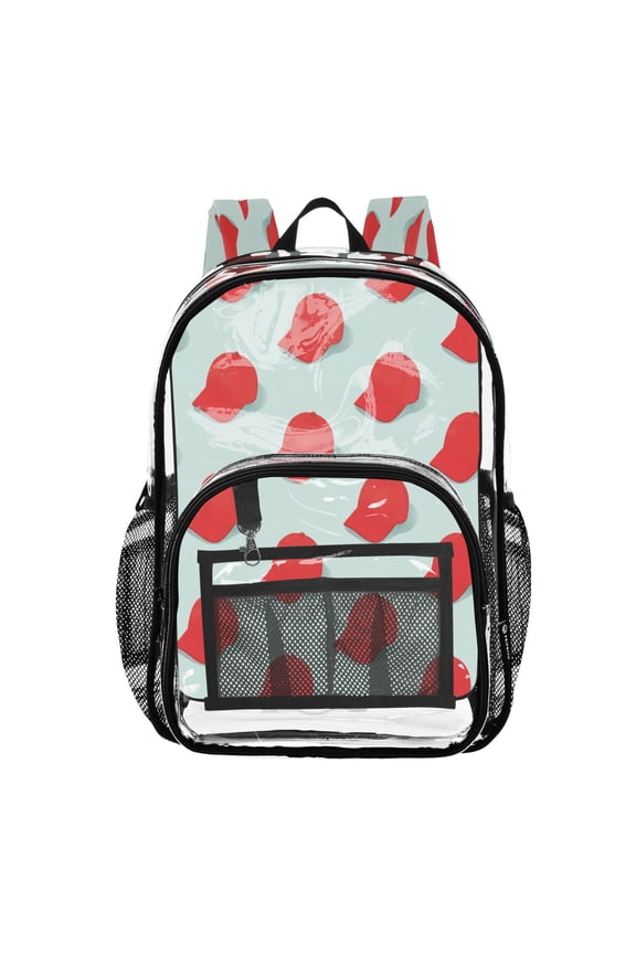 PVC Transparent Backpacks Clear Backpack for Travel and Outings Baseball Cap Design
