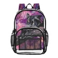 thumbnail image 1 of PVC Transparent Backpacks Clear Backpack for Travel and Outings Black Panther Pattern, 1 of 7