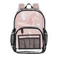 thumbnail image 1 of PVC Transparent Backpacks Clear Backpack for Travel and Outings Cute Bunnies and Pink Eggs, 1 of 7