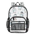 thumbnail image 1 of PVC Transparent Backpacks Clear Backpack for Travel and Outings Cute Cartoon Penguins, 1 of 7