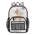 thumbnail image 1 of PVC Transparent Backpacks Clear Backpack for Travel and Outings Cute Llittle Deer, 1 of 7