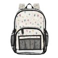 thumbnail image 1 of PVC Transparent Backpacks Clear Backpack for Travel and Outings Cute Pink and Blue Flowers, 1 of 7