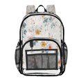 thumbnail image 1 of PVC Transparent Backpacks Clear Backpack for Travel and Outings Delicate Pastel Floral Pattern, 1 of 7