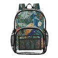 thumbnail image 1 of PVC Transparent Backpacks Clear Backpack for Travel and Outings Elegant Peacock, 1 of 7