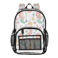thumbnail image 1 of PVC Transparent Backpacks Clear Backpack for Travel and Outings Marine Life and Mermaids, 1 of 7