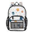 thumbnail image 1 of PVC Transparent Backpacks Clear Backpack for Travel and Outings Planets with Rings Pattern, 1 of 7
