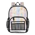 thumbnail image 1 of PVC Transparent Backpacks Clear Backpack for Travel and Outings Popsicle Pattern, 1 of 7