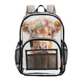 thumbnail image 1 of PVC Transparent Backpacks Clear Backpack for Travel and Outings Small Highland Cattle, 1 of 7