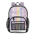 thumbnail image 1 of PVC Transparent Backpacks Clear Backpack for Travel and Outings Unicorns and Rainbow Stripes, 1 of 7