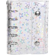 PVC Transparent Binder, Sticker Book with Star Pattern, Clear Sealing Sticker Organizer Binder Cover for Collecting/Organizing/Displaying Stickers