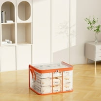 PVC Transparent Storage Bag,Clothing Quilt Organizer Bag,Waterproof Damp-proof Storage Bag,Convenient Organizing Bag,Down Jacket Sweater Toy Storage Bag,Zipper Closure Storage Bag