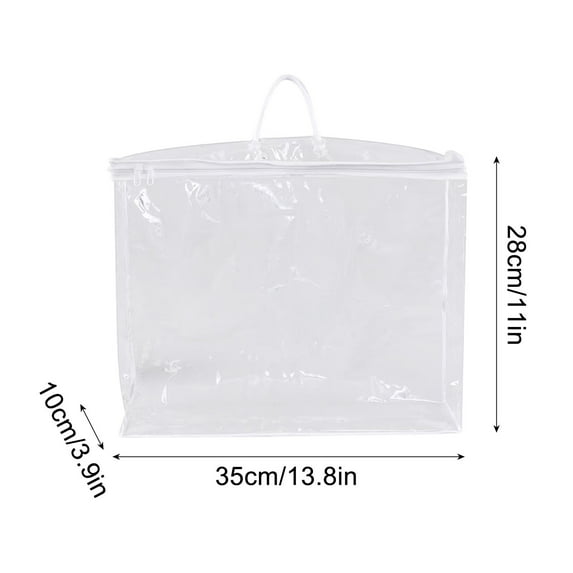 PVC Transparent Storage Bag, Household Packaging Bag for Home Textiles, Durable Four-Piece Set Bag, Clear Organizer for Curtains, Blankets and Party Supplies