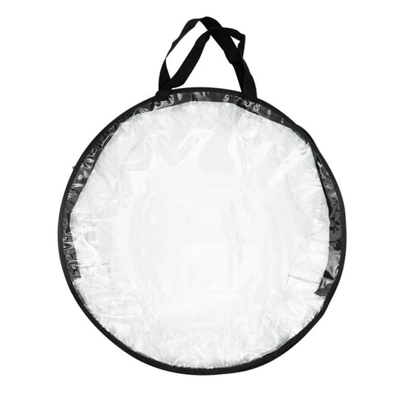PVC Transparent Storage Bag, Round Wreath Storage Container, Large 30 Inch Holiday Wreath Organizer, Clear Plastic Wreath Bag with Handle for Christmas Easter Halloween Decorations