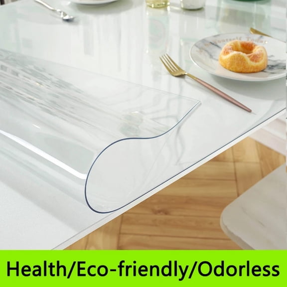 PVC Transparent Table Protector – Waterproof, Oil-Resistant, Heat-Resistant, Non-Slip, Suitable for Dining Tables, and Desks
