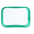 thumbnail image 1 of Transparent Waterproof Cosmetic Bag, Large Capacity, Double Zipper, Box Shape Lightweight, Easy to Clean, Multi-Purpose for Travel Home Shopping, 1 of 2