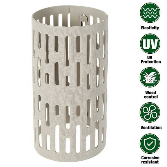 PVC Tree Trunk Protector,Resizable New Tree Protection Fence Sapling Guard Wrap Tubes Tree Guard Bark Plant Protectors