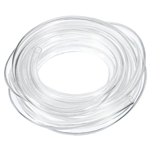 PVC Tubing, 7.5mm ID x 10mm OD - 13 Feet Long Clear Vinyl Water Pipe, Lightweight Plastic Flexible