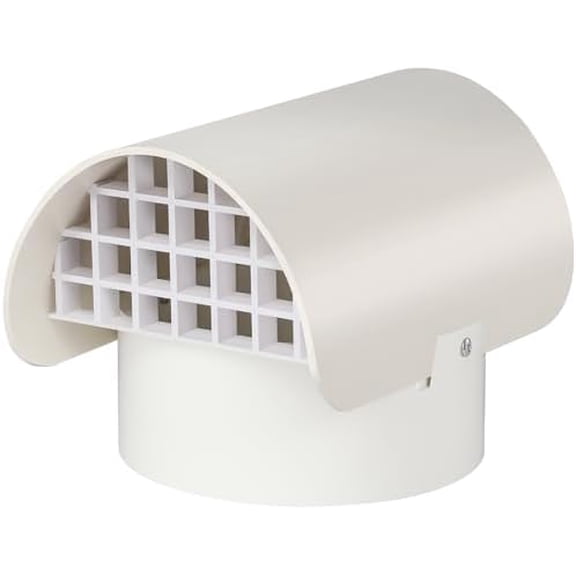 PVC Vent Cap Radon Vent Cap for 4" Schedule 40, 4 inch PVC Radon Fan Pipe Cap Exhaust Vent Cap for Radon/Flue/Roof Vent System,Radon Vent Cover Stop Rain Snow Leaves, Protect Radon Fan Motor