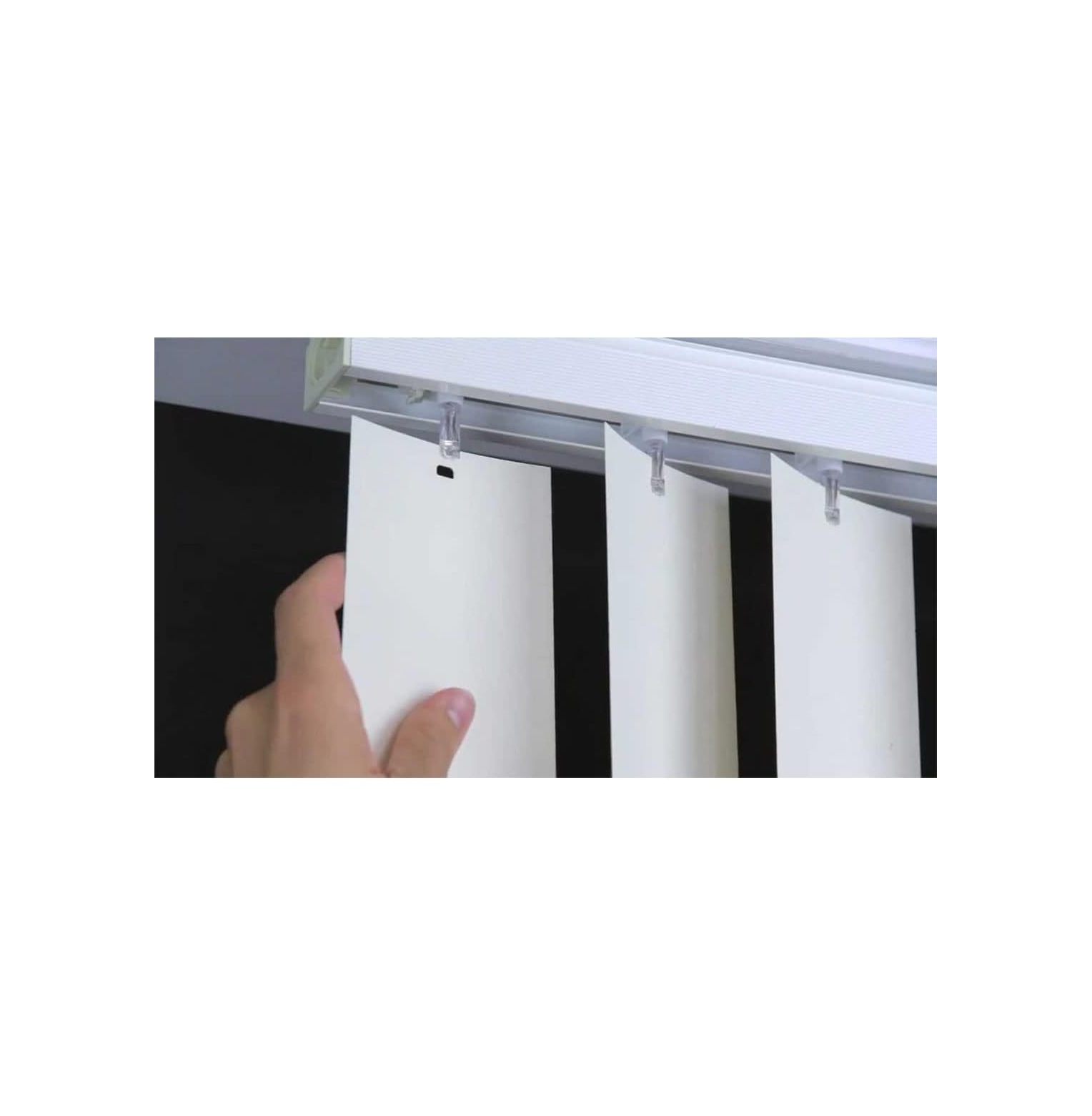 PVC Vertical Blind Replacement Slat Smooth (White) You Pick Size and