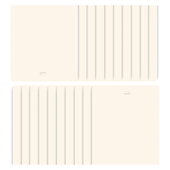 PVC Vertical Blind Replacement Slats Curved Smooth 64.5 Length 20 Pack