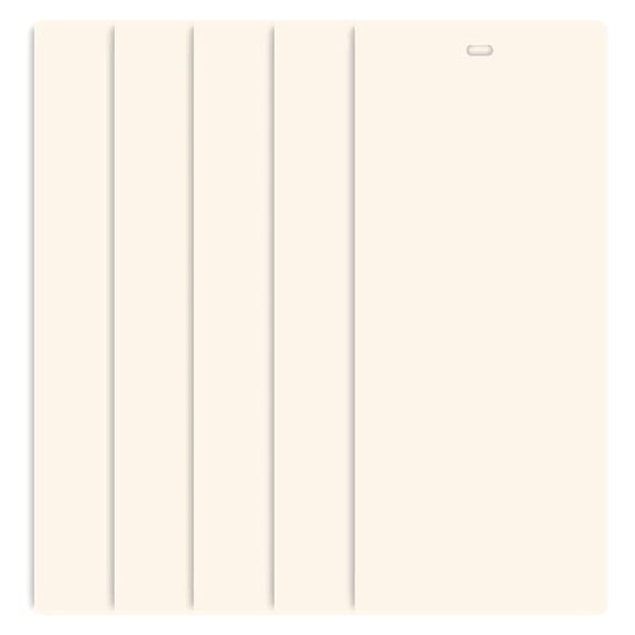 PVC Vertical Blind Replacement Slats Curved Smooth 64.5 Length 5 Pack