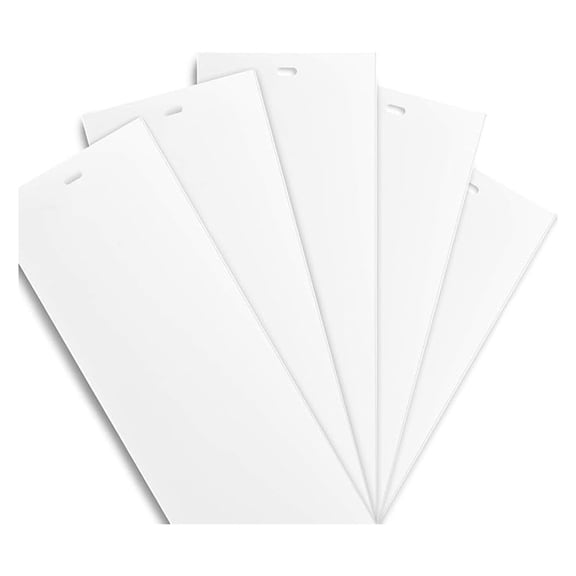 PVC Vertical Blind Replacement Slats Curved Smooth White 46.5 x 3.5 (5-Pack)