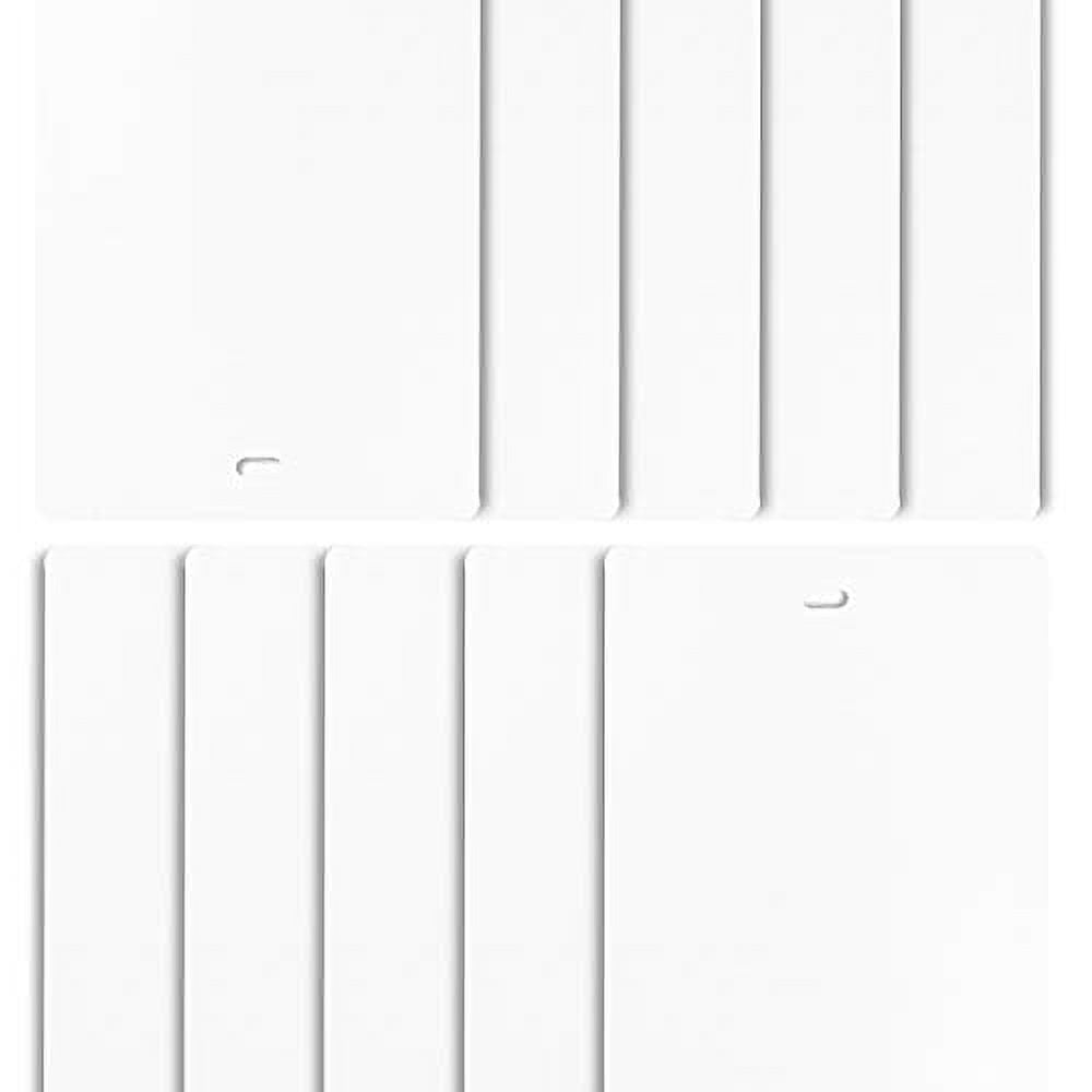 PVC Vertical Blind Replacement Slats Curved Smooth White 58.5 X 3.5 (10