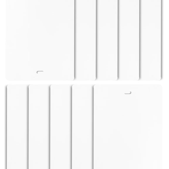 PVC Vertical Blind Replacement Slats Curved Smooth White 82.5 x 3.5 (10-Pack)
