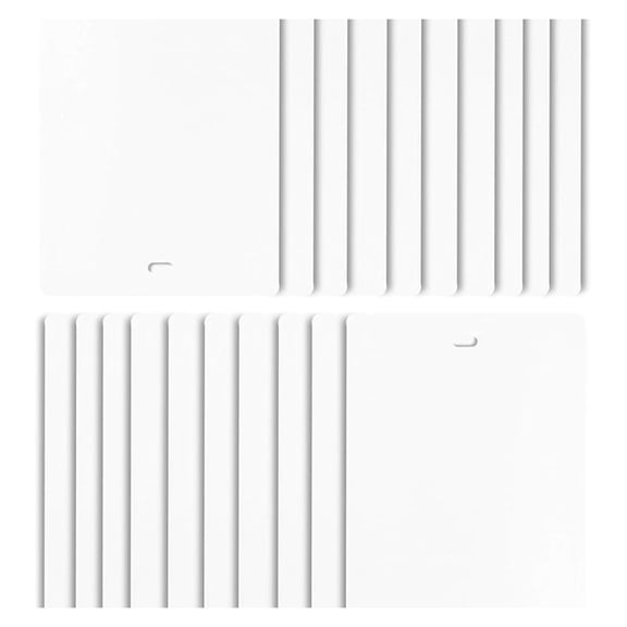 PVC Vertical Blind Replacement Slats Curved Smooth White 98.5 x 3.5 (20-Pack)