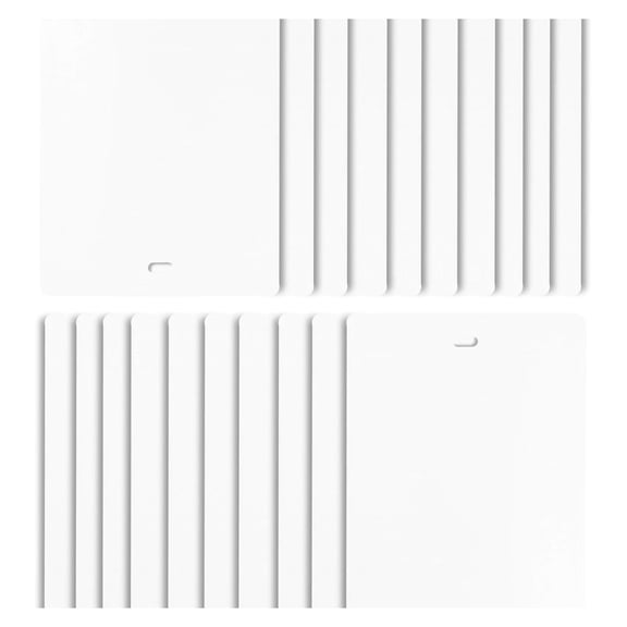 PVC Vertical Blind Replacement Slats Curved Smooth White 98.5 x 3.5 (20-Pack)