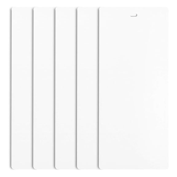 PVC Vertical Blind Replacement Slats Curved Smooth White 98.5 x 3.5 (5-Pack)