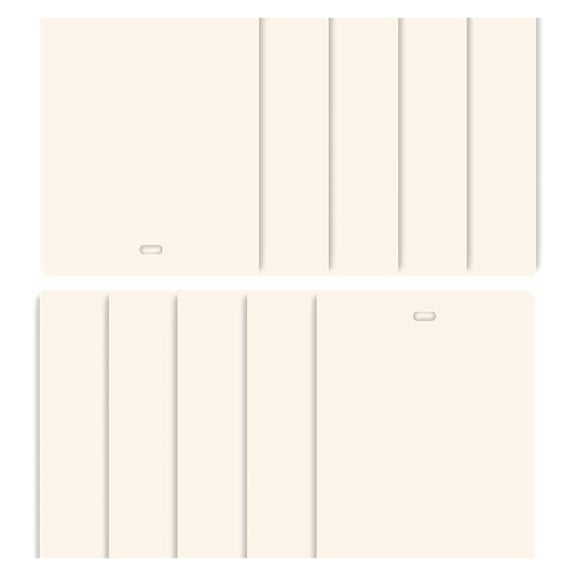 PVC Vertical Blind Slats Replacement 8 Pack - 82.5'' x 3.5'', Beige Vinyl Blinds - Easy Cut to Size - Universal Fit Window Coverings