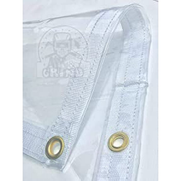 PVC Vinyl Clear Tarp Glass Patio Panel Fire Retardant (7'-7" x 9'-4")