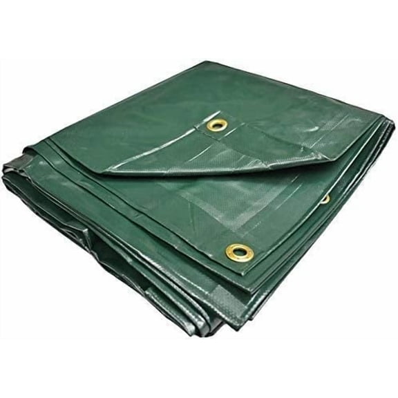 PVC Vinyl Cover Waterproof UV Resistant Heavy Duty Vinyl Tarp 13oz 18 Mil -GREEN (6' x 10')