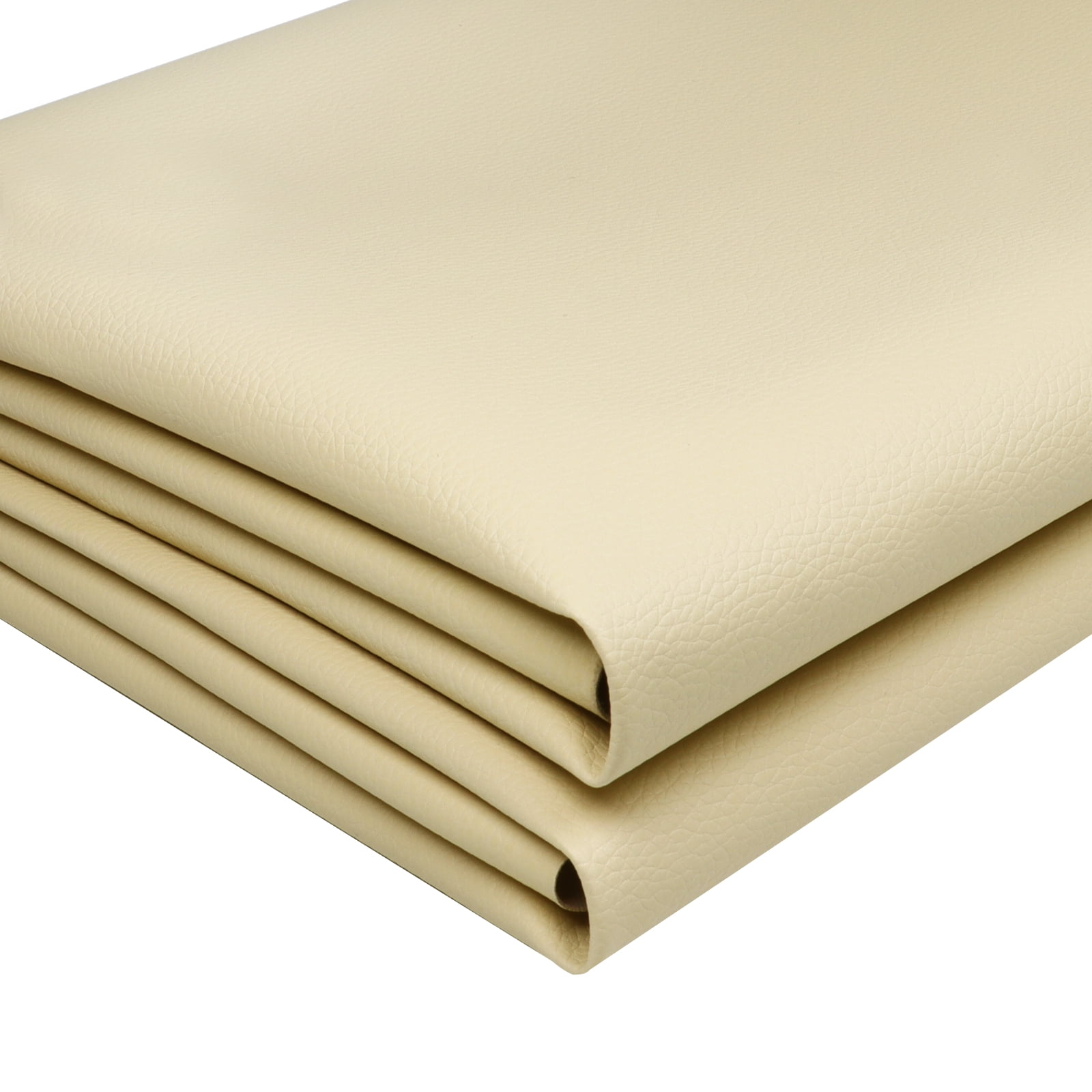 PVC Vinyl Fabric Waterproof UV Protected Faux Leather for Car Seat Boat Furniture Upholstery Repair, Spider Weave Backing Scratch Resistant (Beige, 54in Wide)