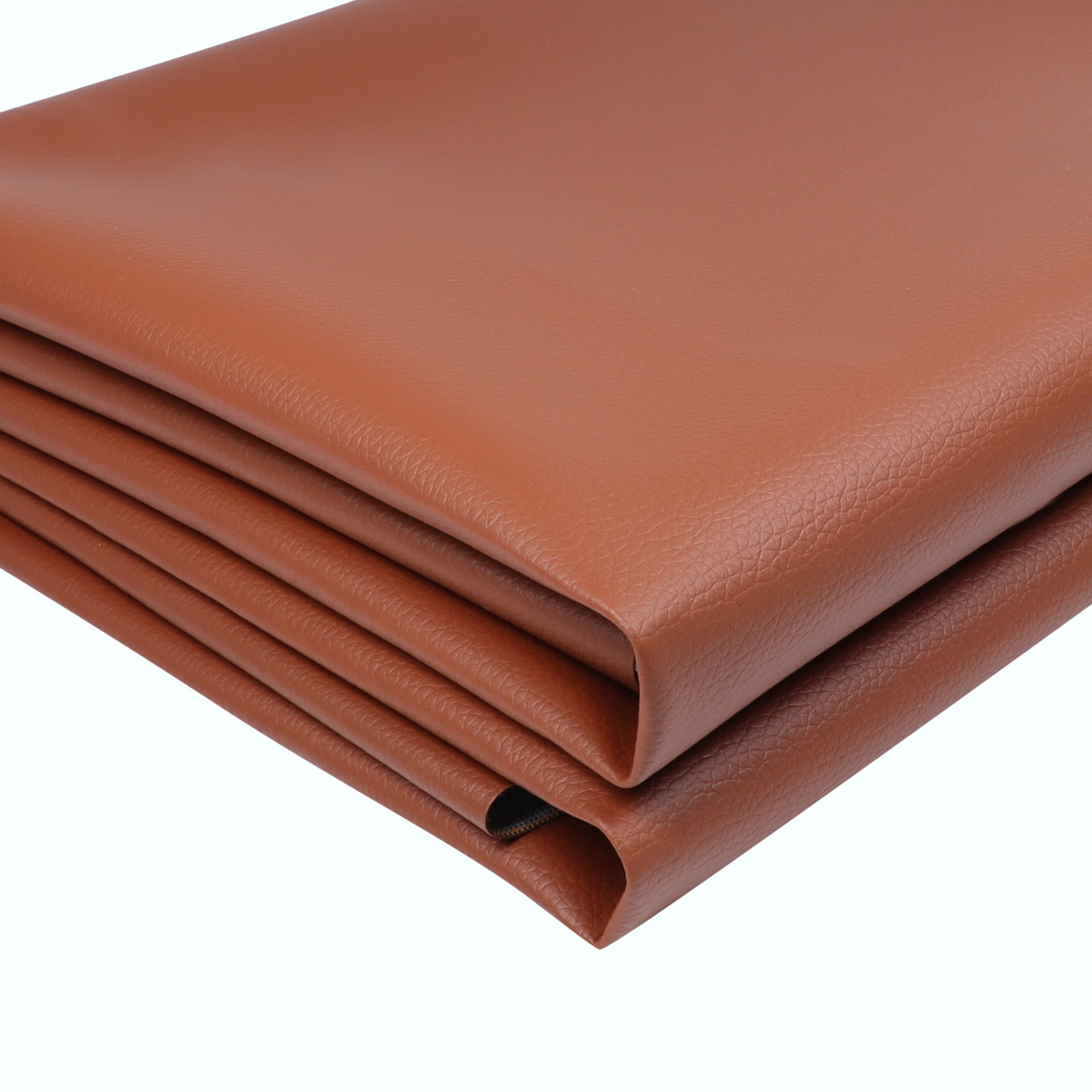 PVC Vinyl Fabric Waterproof UV Protected Faux Leather for Car Seat Boat Furniture Upholstery Repair, Spider Weave Backing Scratch Resistant (Brown, 54in Wide)