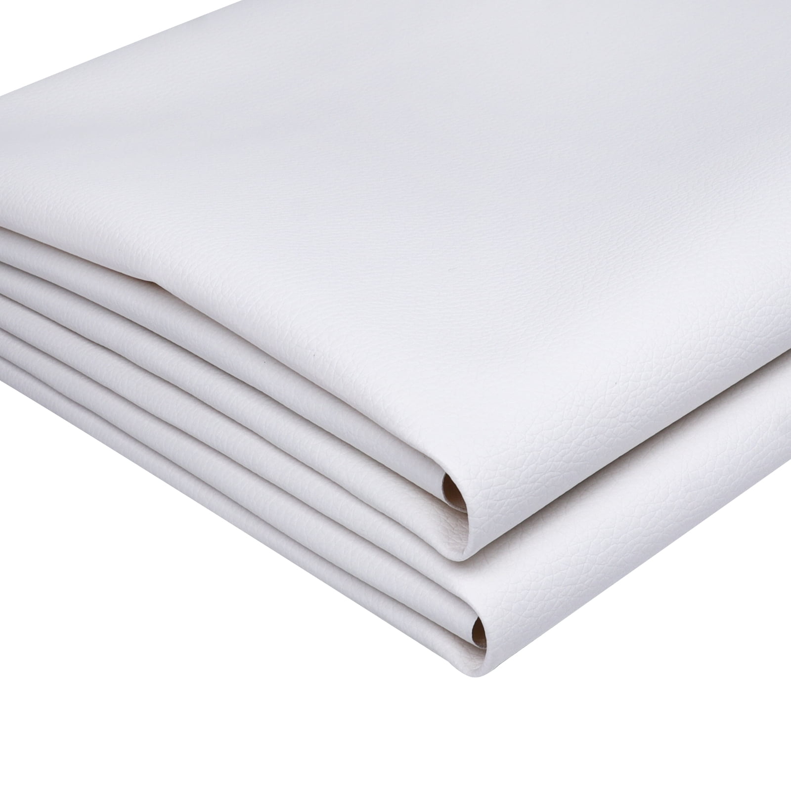 PVC Vinyl Fabric Waterproof UV Protected Faux Leather for Car Seat Boat Furniture Upholstery Repair, Spider Weave Backing Scratch Resistant (White, 54in Wide)
