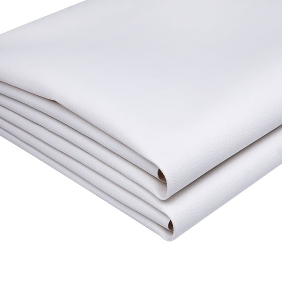 PVC Vinyl Fabric Waterproof UV Protected Faux Leather for Car Seat Boat Furniture Upholstery Repair, Spider Weave Backing Scratch Resistant (White, 54in Wide)