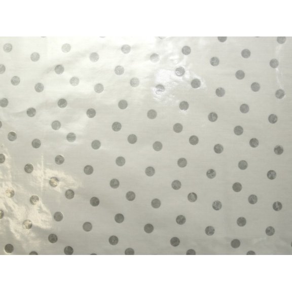 PVC Vinyl Fabric White & Silver - per yard