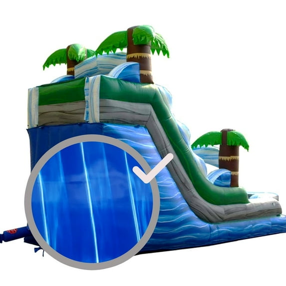 PVC Vinyl Patch Strip for Inflatable Bounce House Repair Commercial Grade, Blue Marble