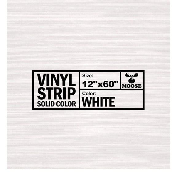 PVC Vinyl Patch Strip for Inflatable Bounce House Repair Commercial Grade, White, 12" x 60"
