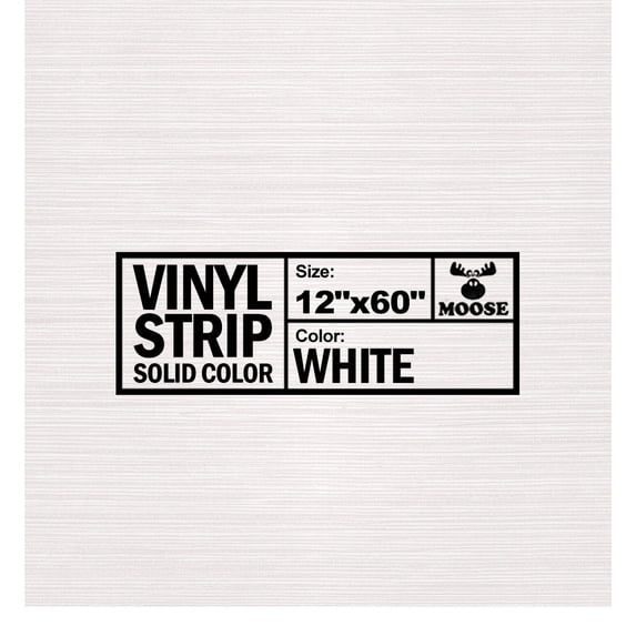 PVC Vinyl Patch Strip for Inflatable Bounce House Repair Commercial Grade, White, 12" x 60"