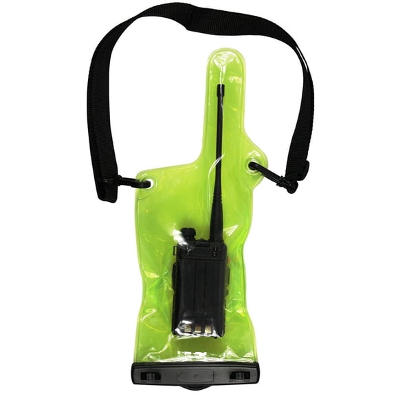 PVC for WALKIE Talkie Protective Case, Waterproof Radio Storage Bag for Outdoor for Camping Hiking, Interphone Cover with Secure Design, White/Yellow, 33x11.5cm(1PC green)