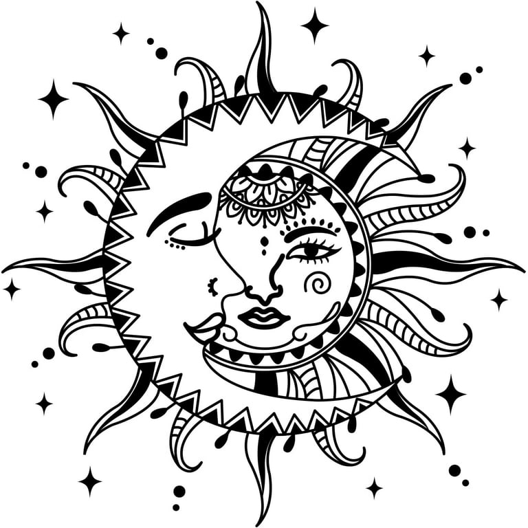 Sun Moon Illustration' Sticker