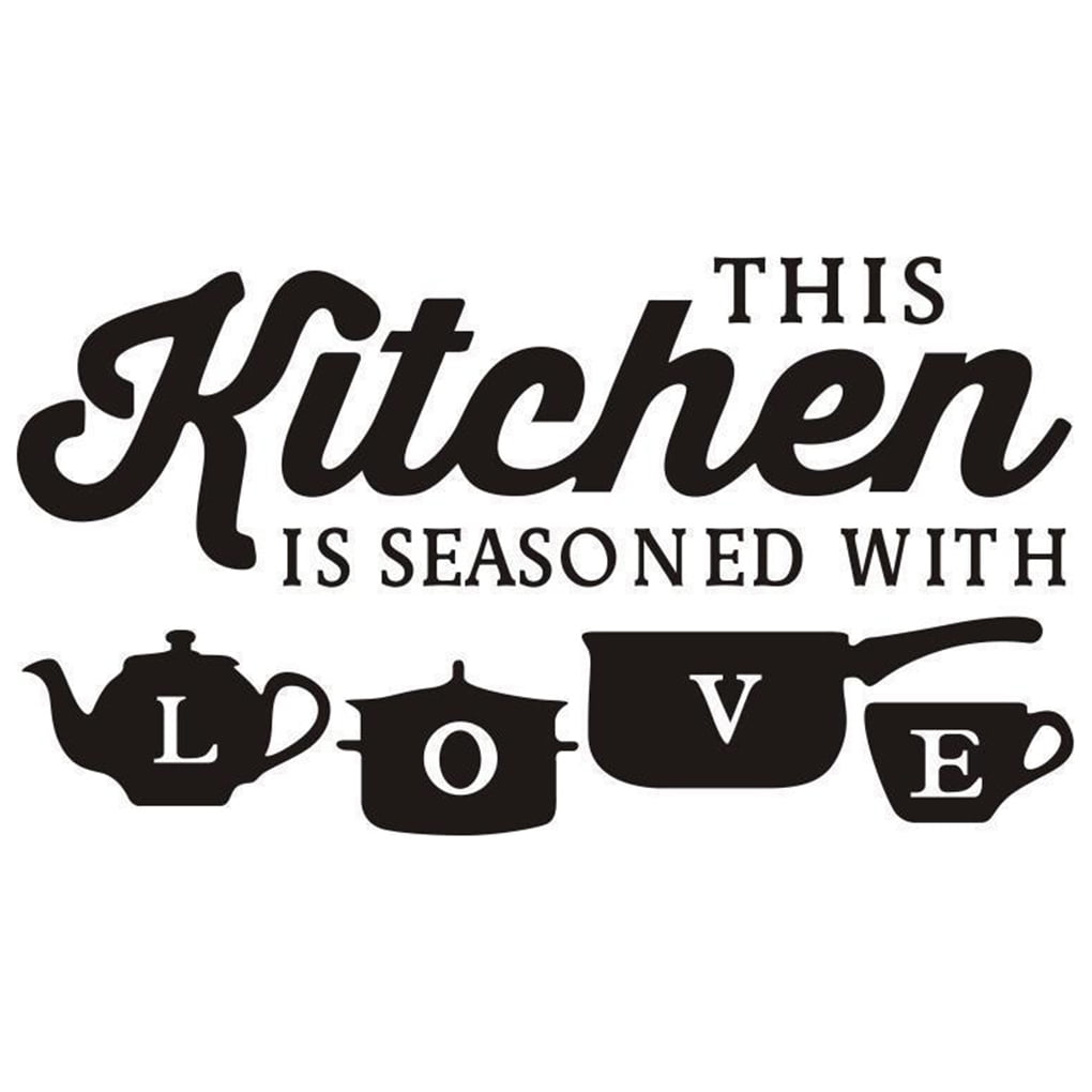 PVC Wall Stickers Home Art Decor Removable Dining Room Kitchen English Words Wall Window Decals