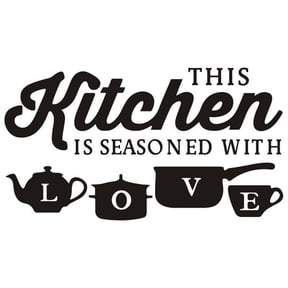 PVC Wall Stickers Home Art Decor Removable Dining Room Kitchen English Words Wall Window Decals