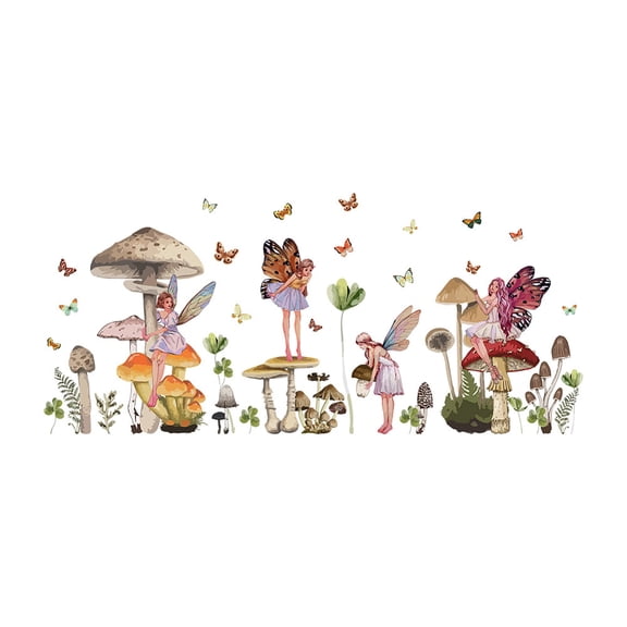 PVC Wall Stickers Wall Decoration Angel Fairy Pattern 800x290mm 2 sheets/set