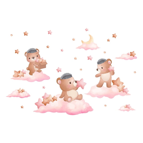 PVC Wall Stickers Wall Decoration Bear Pattern 290x850mm